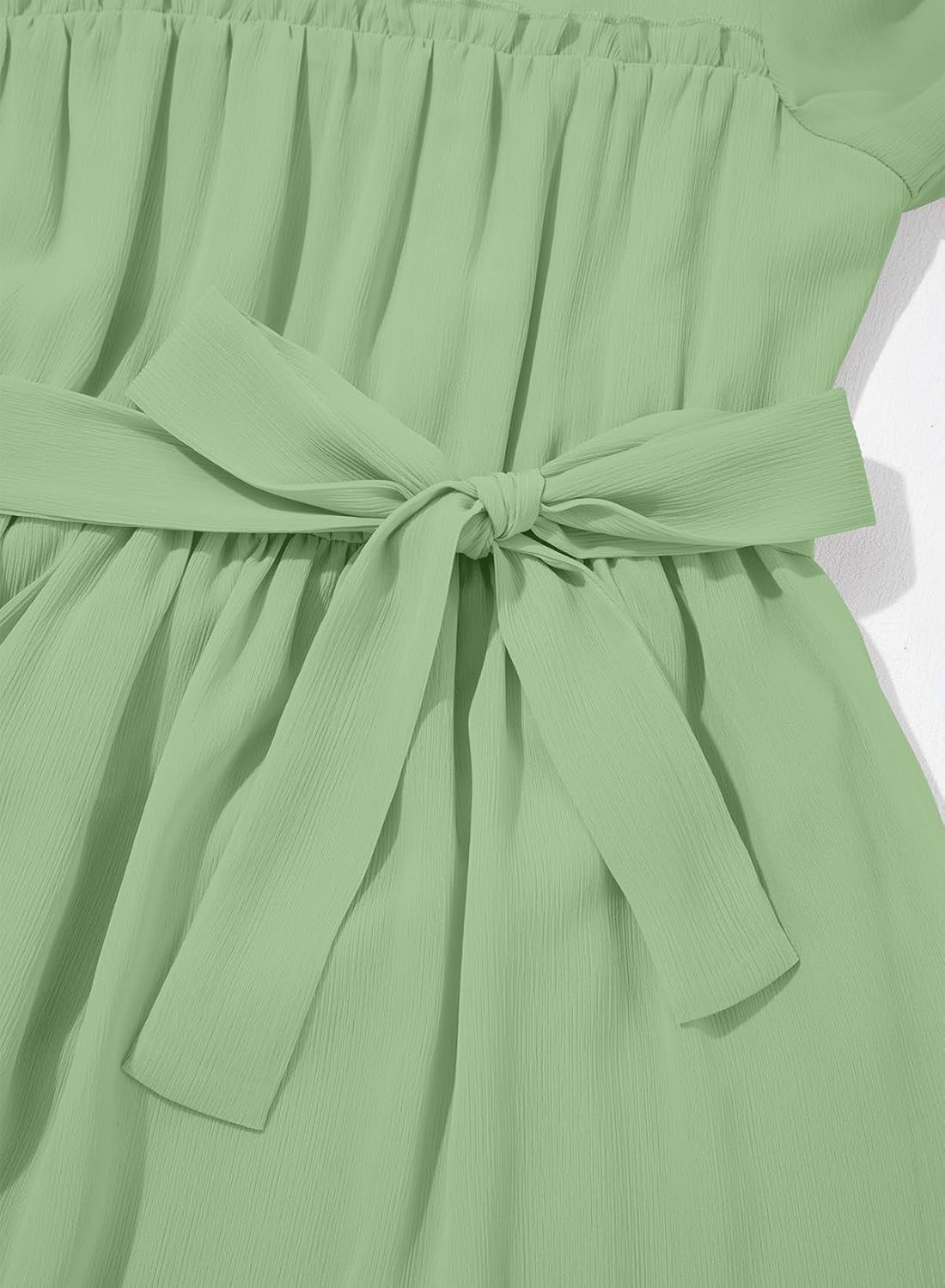 blibean Tween Girls Semi Formal Long Sleeve Dresses with Belt Size 6-15 Years - Image 9