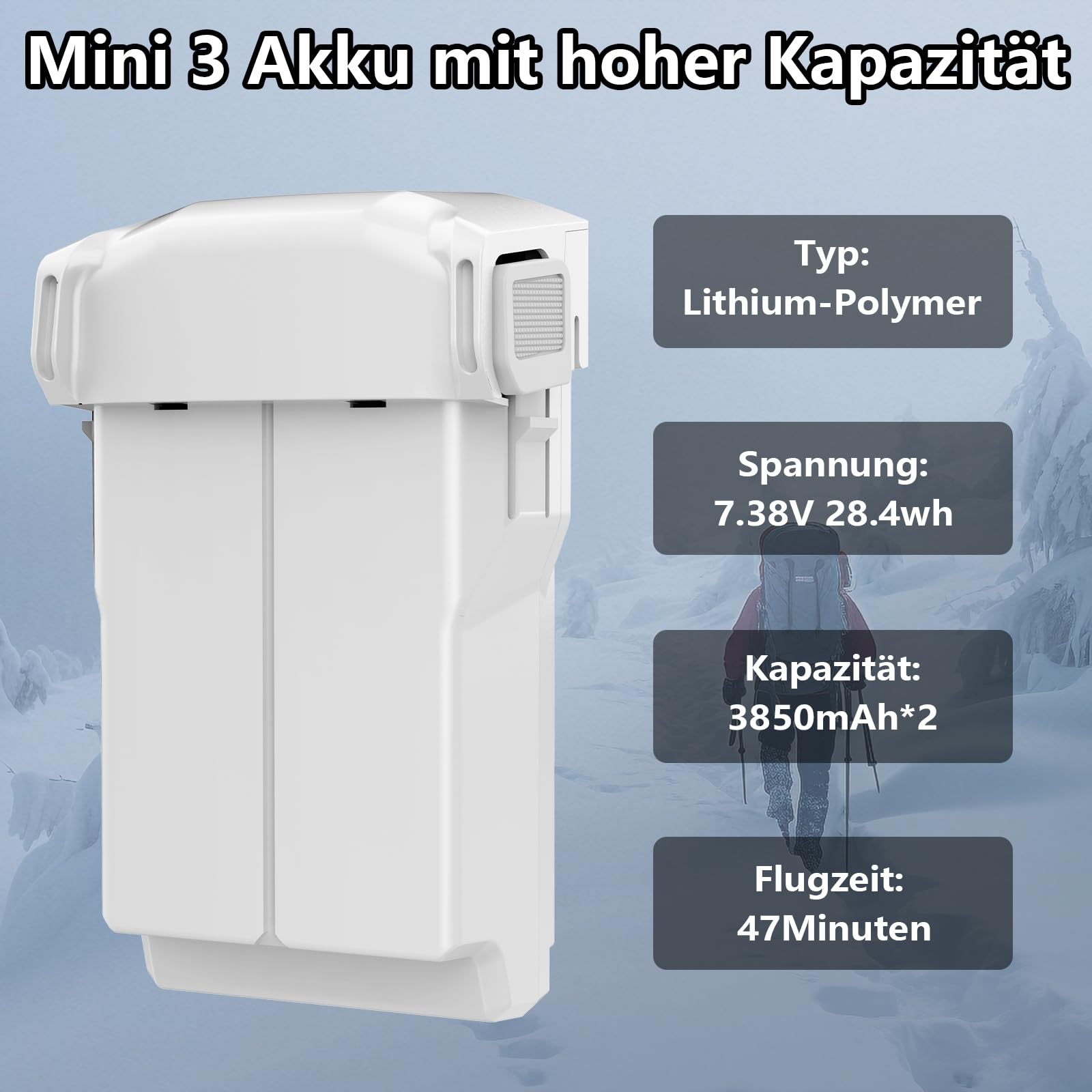 VOD avic 2 Pro Akku, 3850Ah 15.4V Intelligenter Flug-Akku für DJI