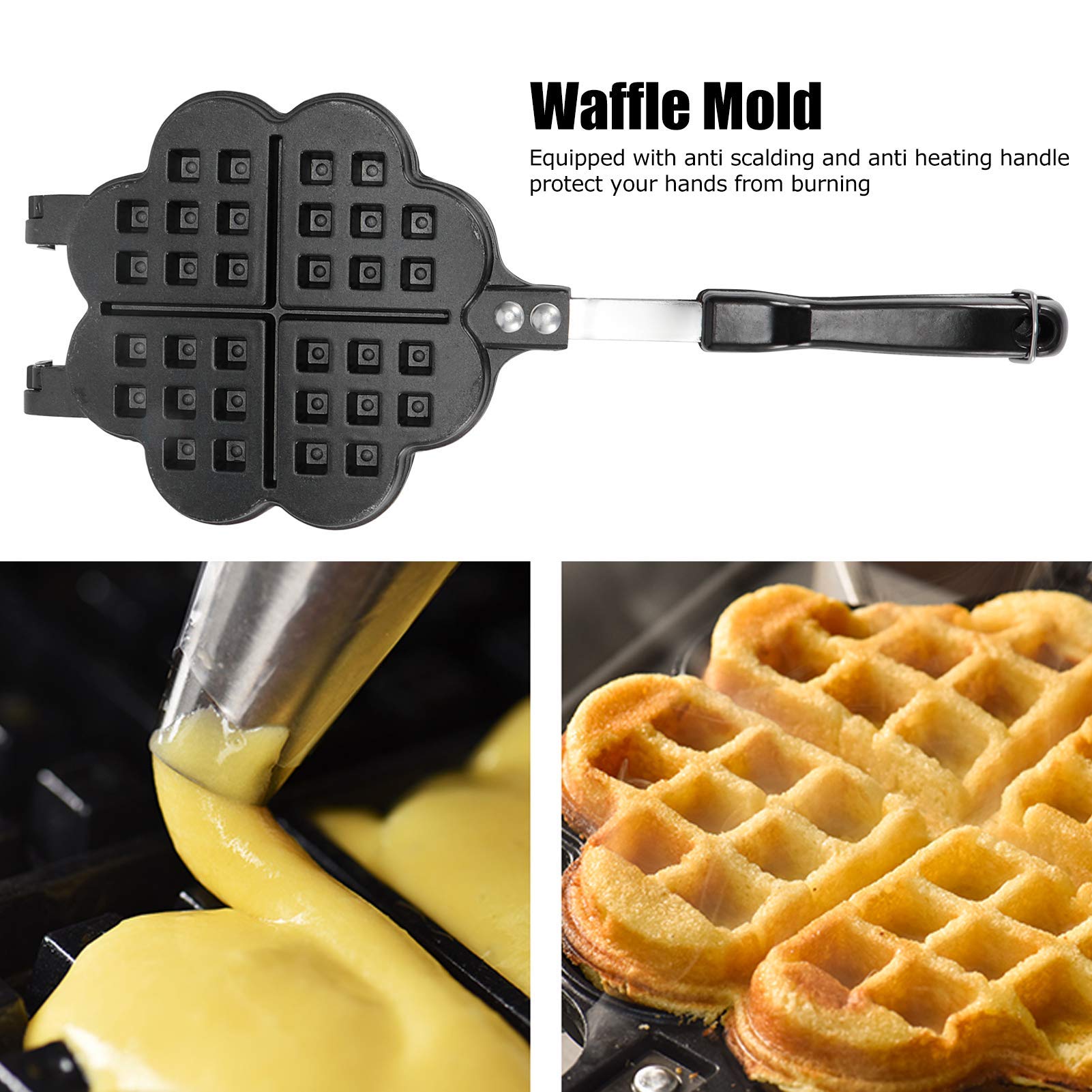 Yosoo Waffle Baking Pan Baking Diy Waffle Maker Waffle Cake Baking Pan Waffle Waffle Baking Pan Baking Pan Household Gas Cooker Cooking Accessories