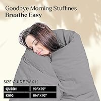 Vista 2 de Miracle Made Edredón para todas las estaciones, tela de algodón transpirable tratada en plata, resistente al pelo de las mascotas, ropa de cama