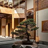 Vista 7 de Rain Chains Double Loop Rain Chains, Eaves Drainage Chain Link for Villa Temple Homestay, Customizable Length Rain Guide Chains, Outdoor Decor Rain