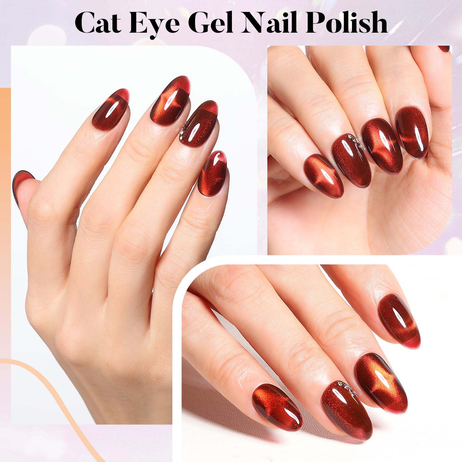 AIMEILI Hema Free Cat Eye Gel Lakier do paznokci UV LED Gellack Soak Off Vegan Cruelty-Free Gel Polish 10 ml (731)