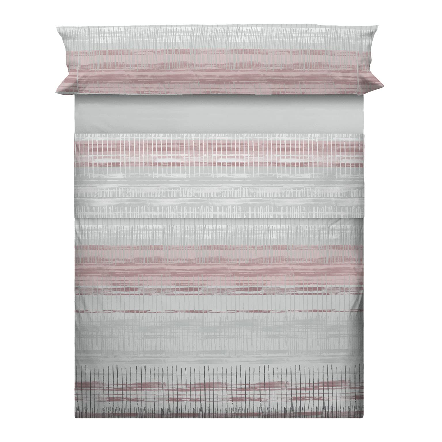 LEBENGOOD Funda Nórdica Cama 135, con 1 Fundas Almohada, Funda de Edredón 135x190/200, Estampada, Reversible, Colcha Sábana,Nordicos Invierno, Juego de Ropa Cama (Amara Rosa Palo 135)