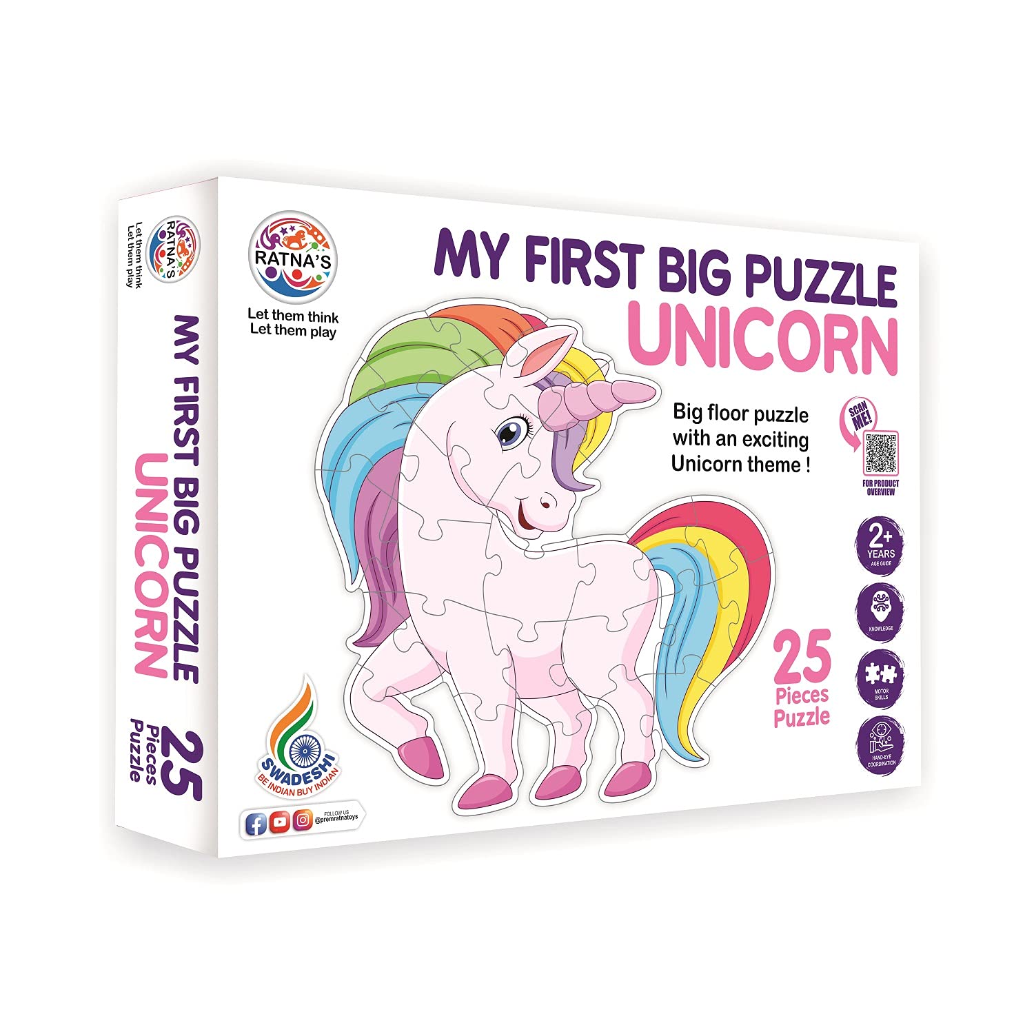 My First Big Puzzle Series for Kids.A Perfect Jumbo Jigsaw Floor Puzzle for Little Hands (Unicorn) (B095HC7DSF) Amazon Price History, Amazon Price Tracker