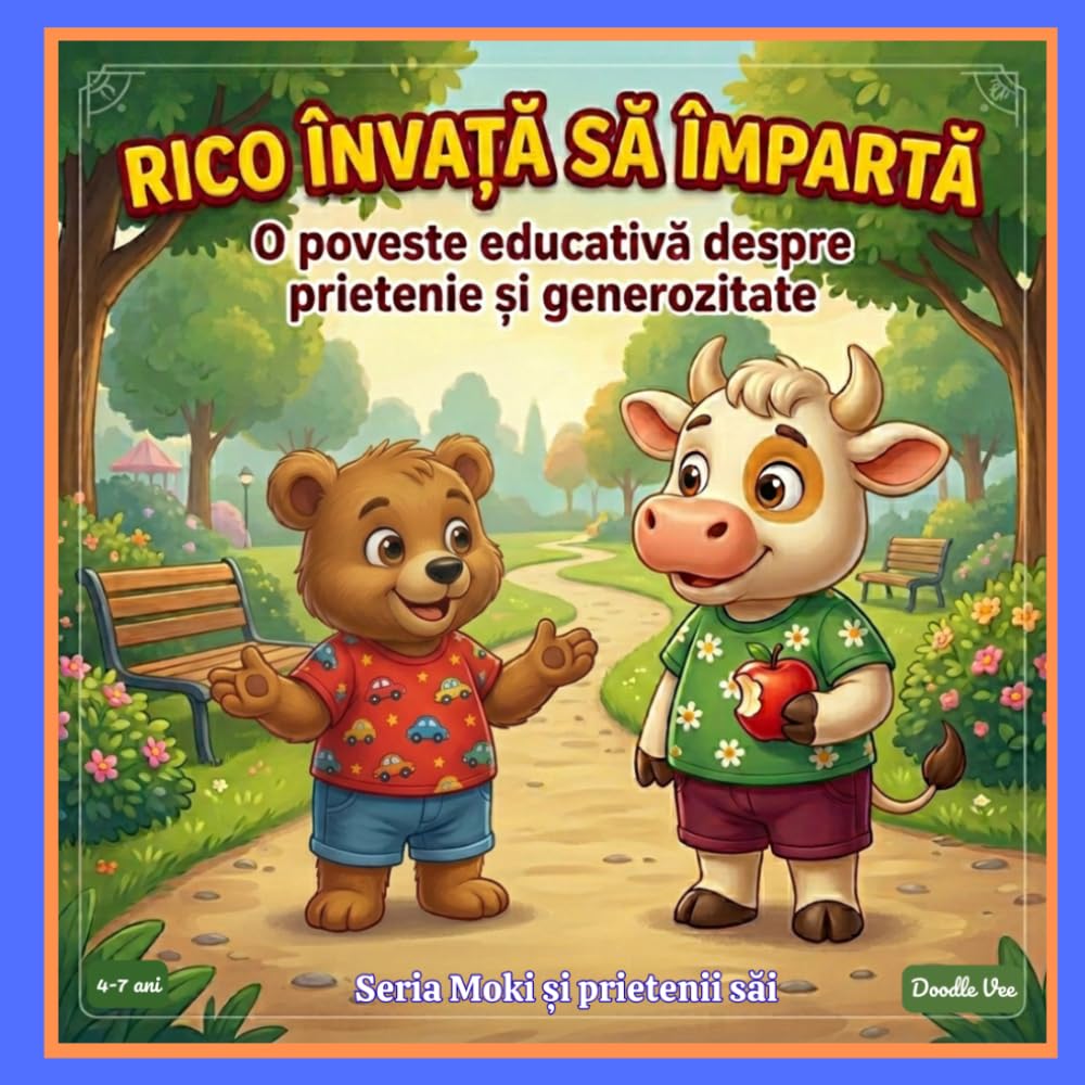 Rico învață să împartă: O poveste pentru copii despre prietenie, bunătate și importanța de a împărți (4–7 ani) (Moki și prietenii săi)