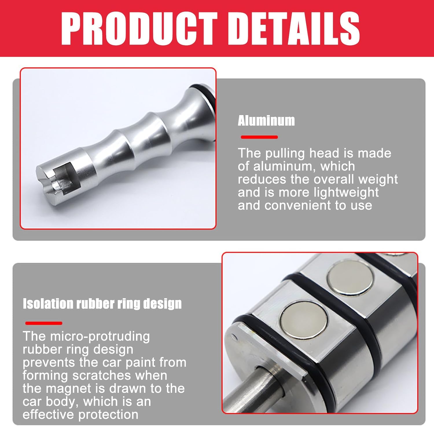 Magnetic Car Dents Puller Easy Repair Tool with Ergonomic Handle Dents Removal Hammer Tool for Vehicle surfaces Dents