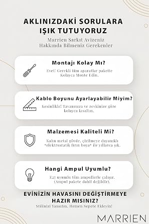 Marrien Luna Ahşap Boncuklu Sarkıt Avize, Bohem Tavan Lambası ve Salon Oturma Odası Aydınlatması - Turuncu - 30 cm – Modern Dekoratif Avize, Tavan Aydınlatması [Enerji Sınıfı A]