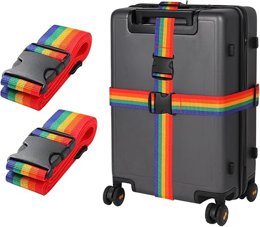 4 Cinghie Regolabili Per Bagagli E Valigie – Leggere, Portatili, In PP E Nylon – Accessori Da Viaggio Pratici – Nero