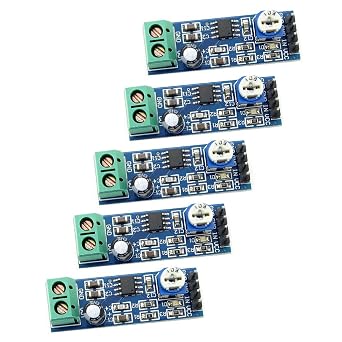 5Pcs LM386 Audio Amplifier Module for Arduino EK1236, Mono Board 200x Gain, Low Voltage DIY Circuit for Speaker, Solo 5-12V Operation, 10K Adjustable