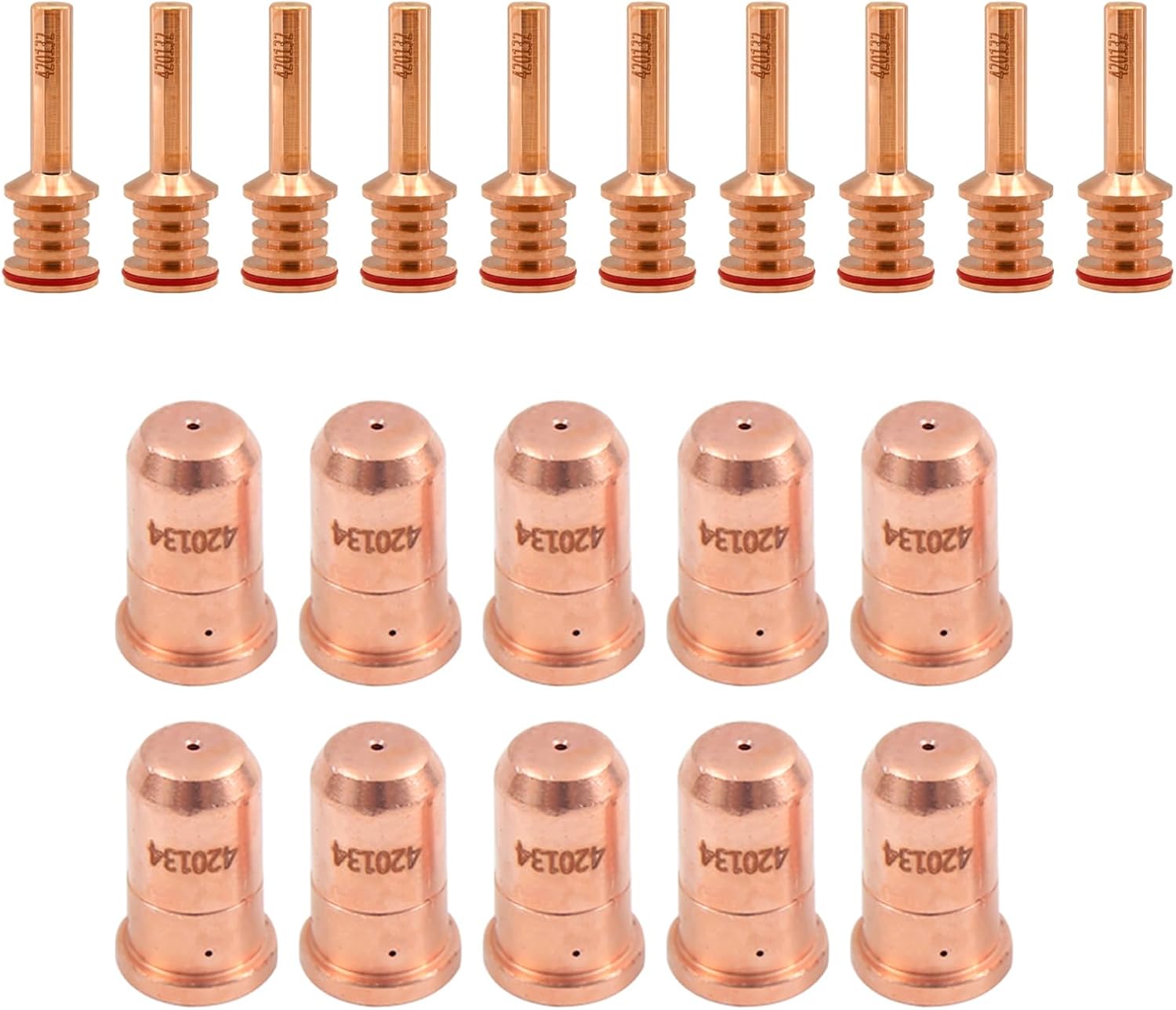 10Pcs 420132 Electrode 10Pcs 420134 Nozzle Tips Fit for Hypertherm PMX 30 AIR Plasma Cutting Torch Consumables