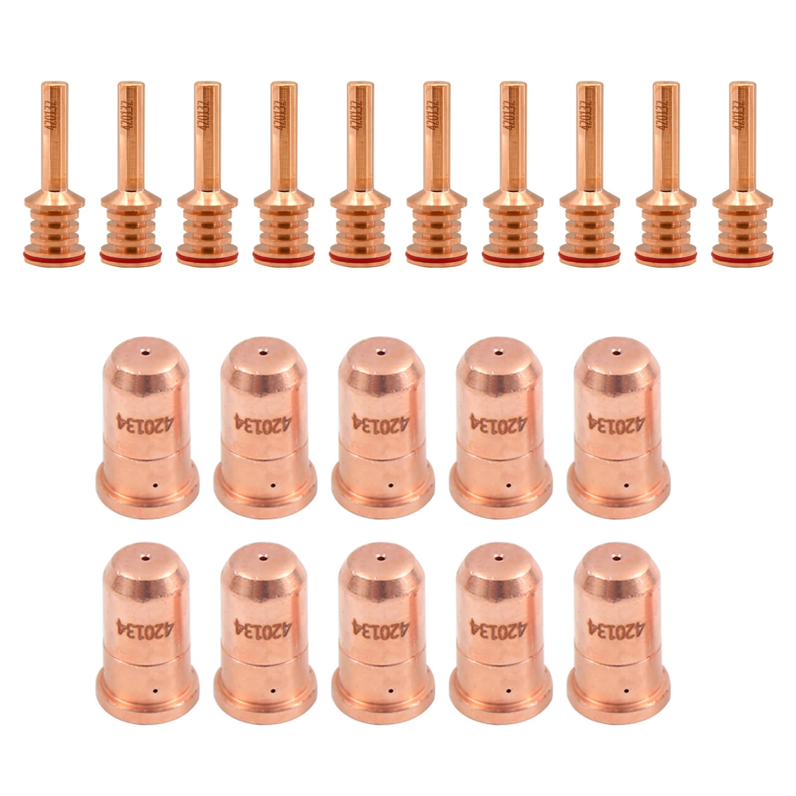 10Pcs 420132 Electrode 10Pcs 420134 Nozzle Tips Fit for Hypertherm PMX 30 AIR Plasma Cutting Torch Consumables