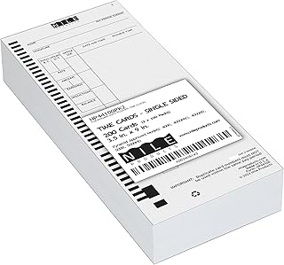 Nile Products - 200 Authorized Time Cards for Pyramid Auto Totaling Timeclocks and Pyramid 44100-10 Compatible [ NP44100PK2] - Single Sided Time Sheets (3.5 W x 9 H Inches) - 200 Time Cards