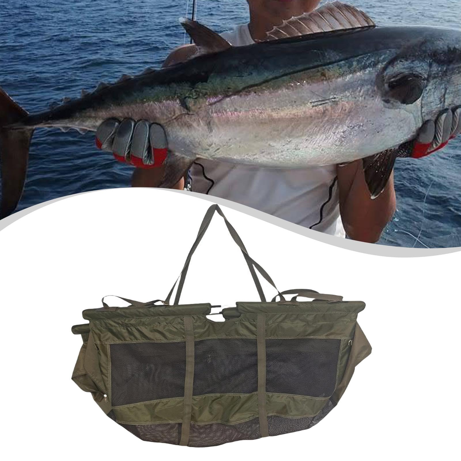 Bolsa de Transporte de Pescado de Gran Capacidad, Multifuncional, para Artículos de Pesca.