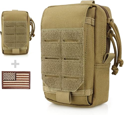 WYNEX Bolsa táctica EDC Molle, bolsa de utilidad, organizador de artilugios, soporte para teléfono, paquete de cintura IFAK, bolsa para teléfono