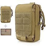 WYNEX Tactical EDC Pouch, Molle Utility Pouches Gadget Organizer Phone Holder Waist Pack Smartphone Pouch Tool Holster Pocket Khaki