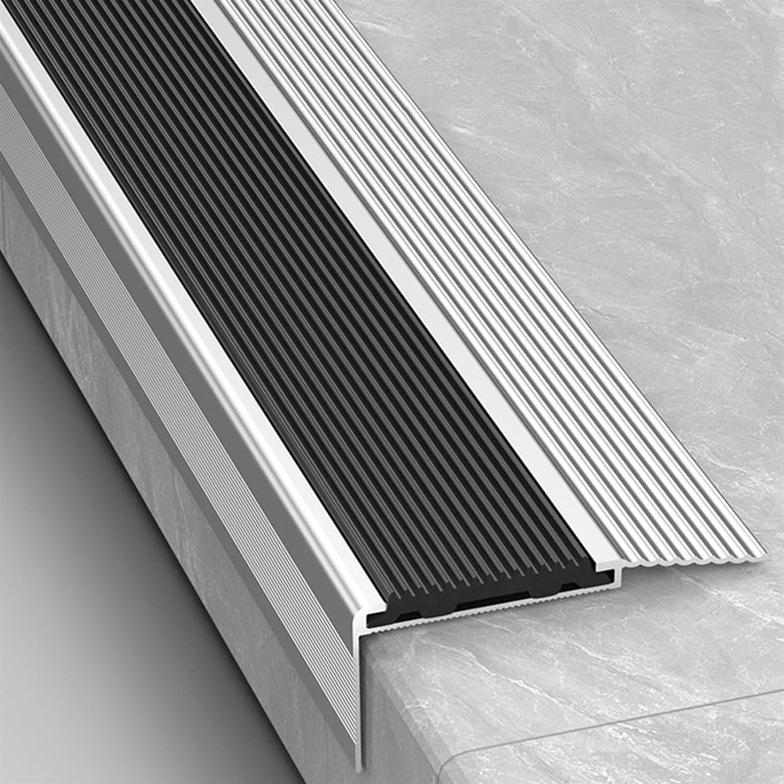 Protector de borde de aluminio para escaleras de exterior e interior en pack de 3 unidades duraderas