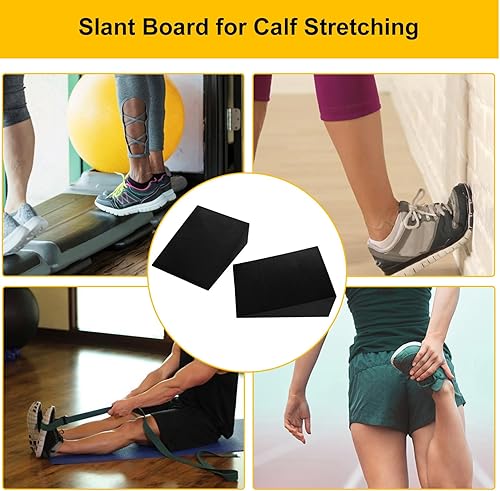 Miniatura 3 de Tabla inclinada de espuma  Cuña de espuma de yoga  Estirador de pantorrilla para sentadillas  Mejora la fuerza de la parte inferior de la pierna