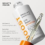 Paula's Choice C15 Super Booster, 15% Vitamine C avec vitamine E & Acide ferulique, Sérum brillant pour décoloration, taches foncées & Rides, sans fragrance, 20 mL