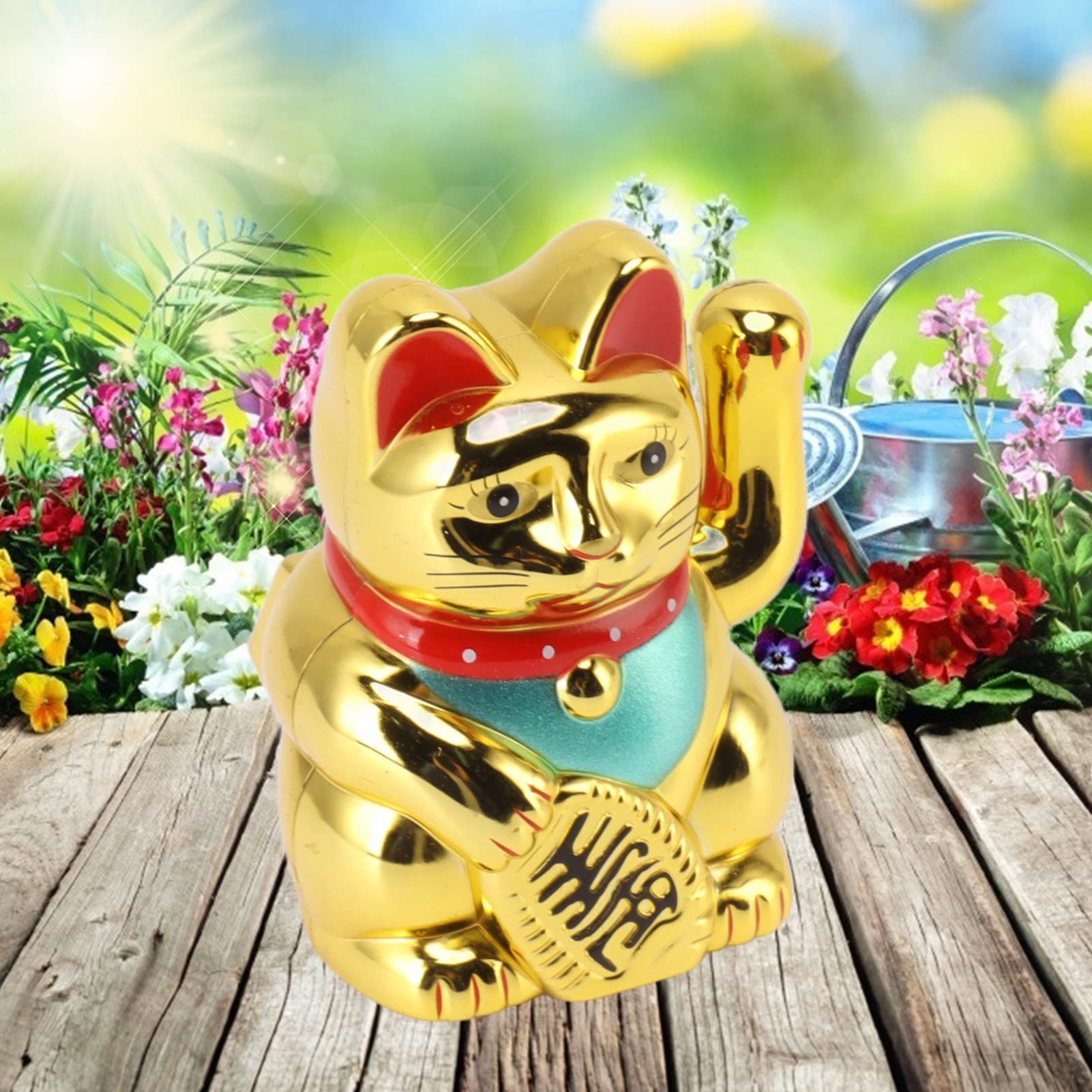 Amazon.com: AMONIDA Lucky Cat Waving Arm, Lucky Cat, Solar Powered