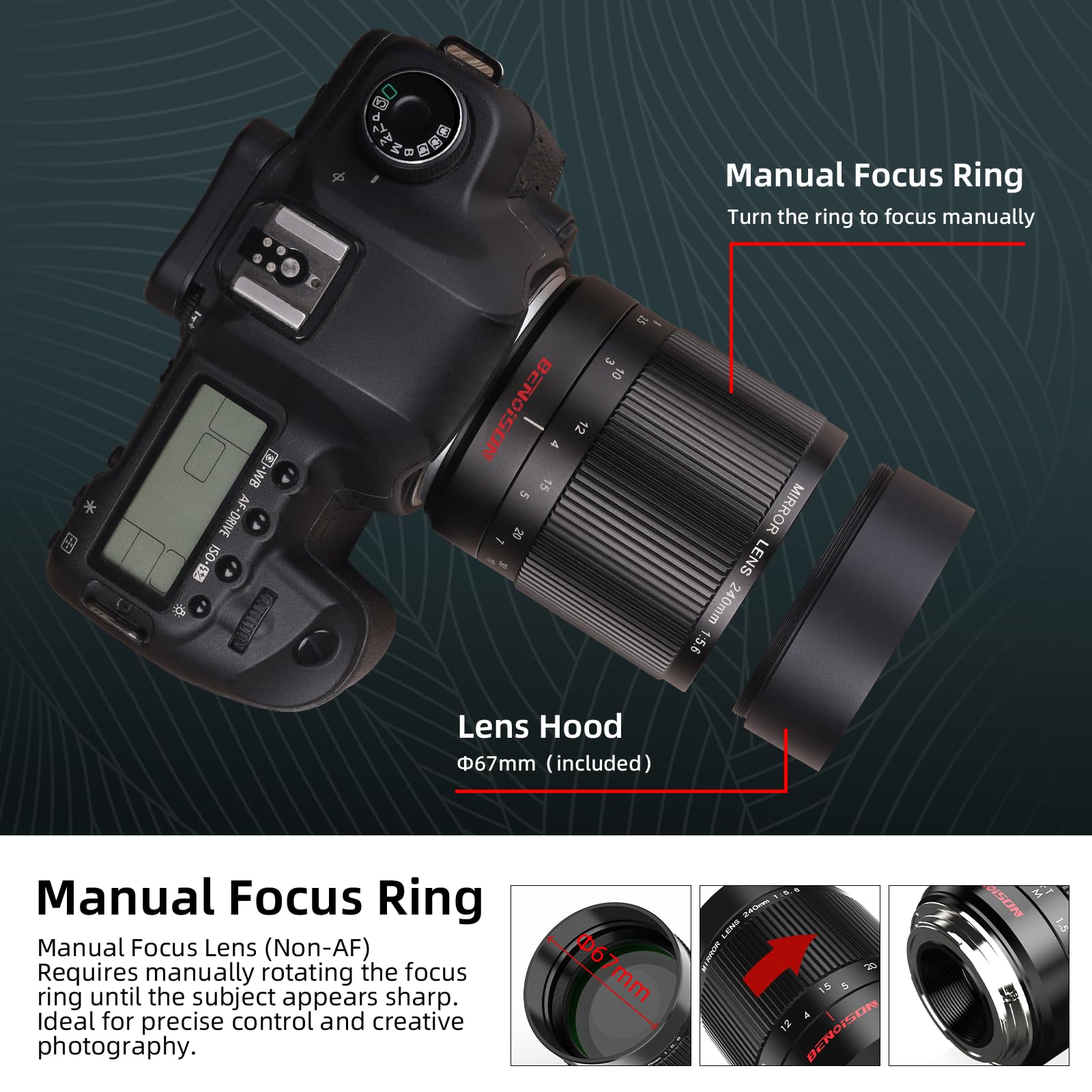 Amazon.co.jp: 反射ミラーレンズ望遠レンズ - 240mm f5.6 Sony E用