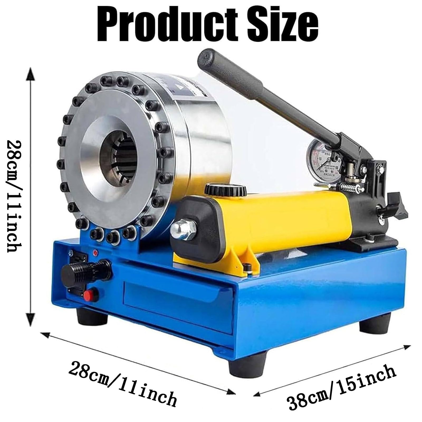Tragbare Schlauchpresse, Handgehaltene Hydraulische Schlauchpresse, Hochdruck-Hydraulikschlauchpresse, Manuell Betriebene Hydraulische Crimpmaschine mit 7 Sätzen von Matrizen