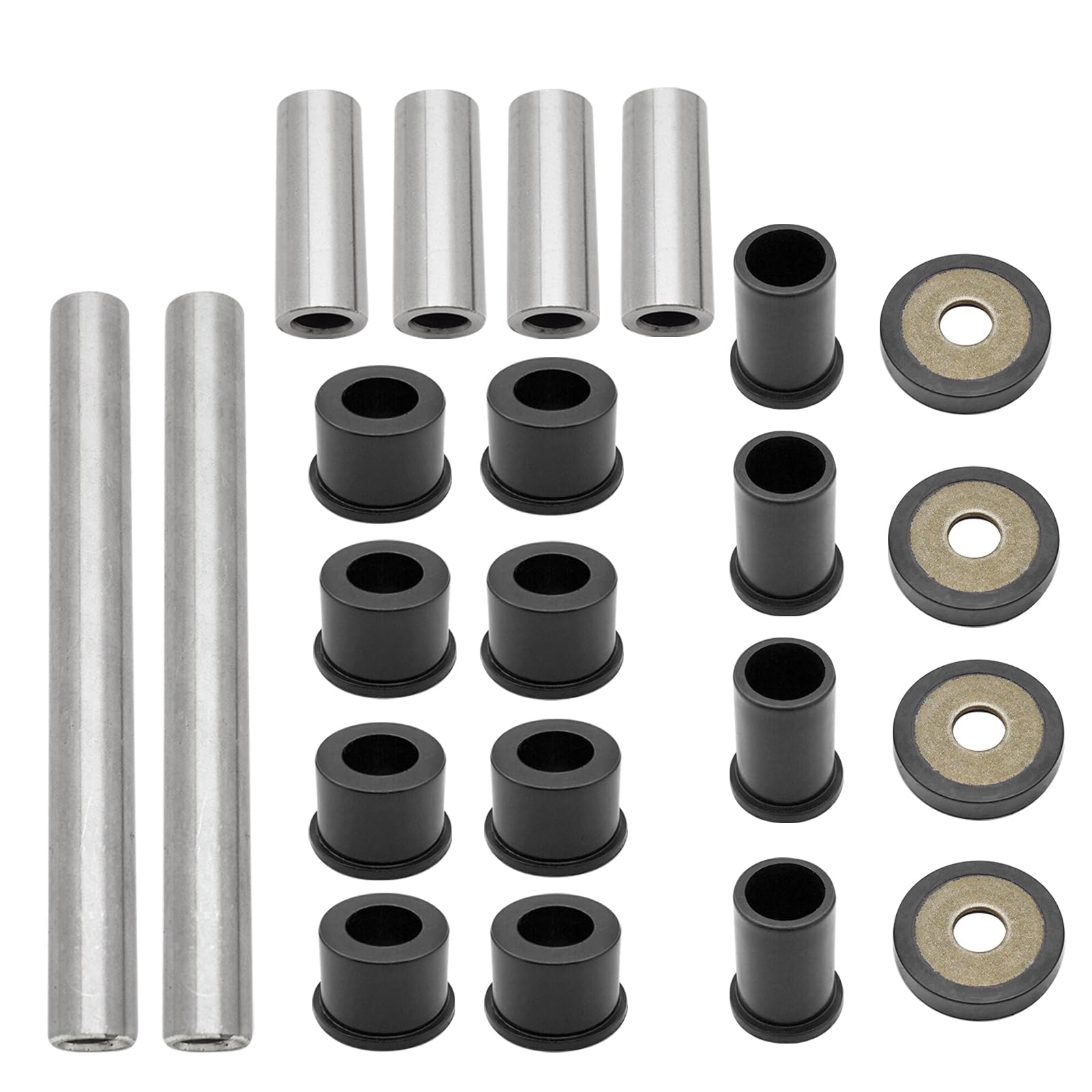 Front Upper And Lower A Arm Bushing Kit Compatible With Honda Rincon 680 2015-2023 Rubicon 500 2001-2014 Foreman 500 2005-2013