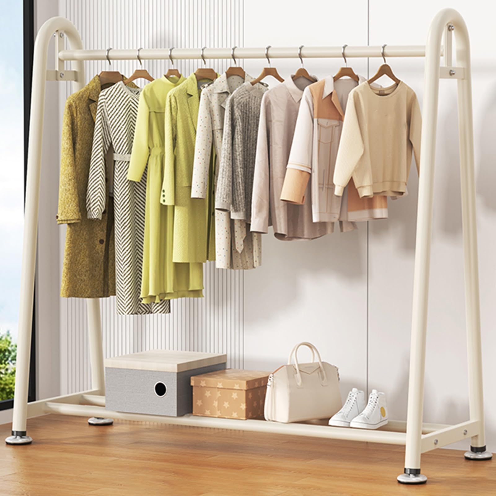 Supports pour vêtements portants métalliques et organisateur de garde-robe de chambre