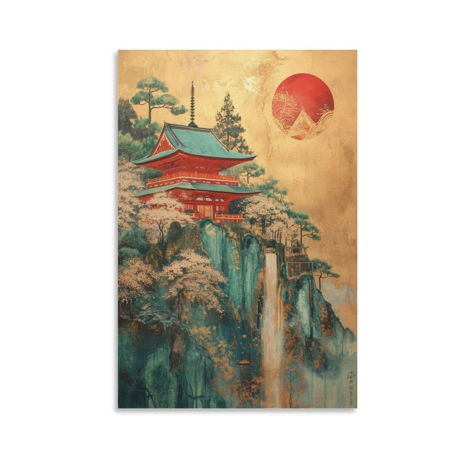 Fupmtklt Unframe-Style Asian Art Poster Chinese Oriental Art Poster Chinese Art South Asian Art Chinese Wall Art Oriental Decor Poster Oriental Wall Art Poster Asian Decor Poster 6 Canvas Poster Wall Art Decor Print Picture