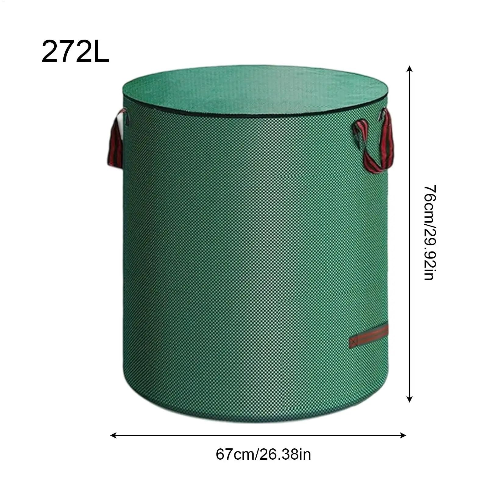 Sac à feuilles de jardin,capacité déchets,pochette coupures plantes poignée,conteneurs poubelles,sac rangement Sac jardin feuilles