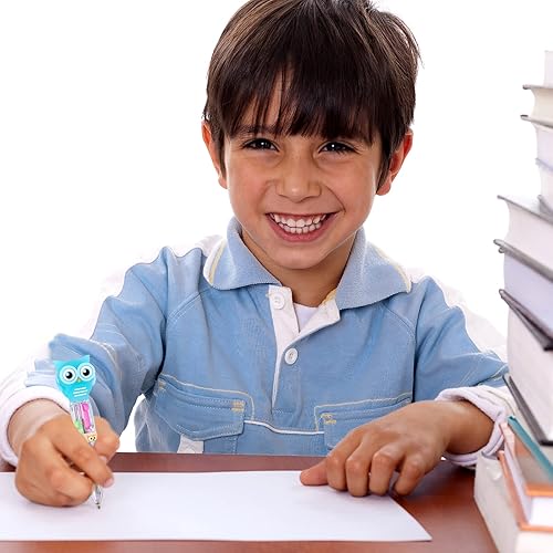 Miniatura 8 de 12 bolígrafos pequeños y bonitos en uno, bolígrafos de gel retráctiles 4 en 1, divertidos bolígrafos de dibujos animados para niños, mujeres,