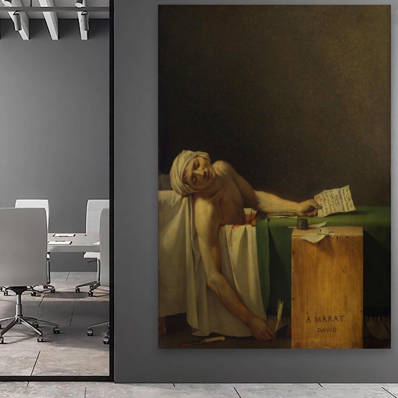 ジャック＝ルイ・ダヴィッド 油彩画手描き 貴重 作者サイン