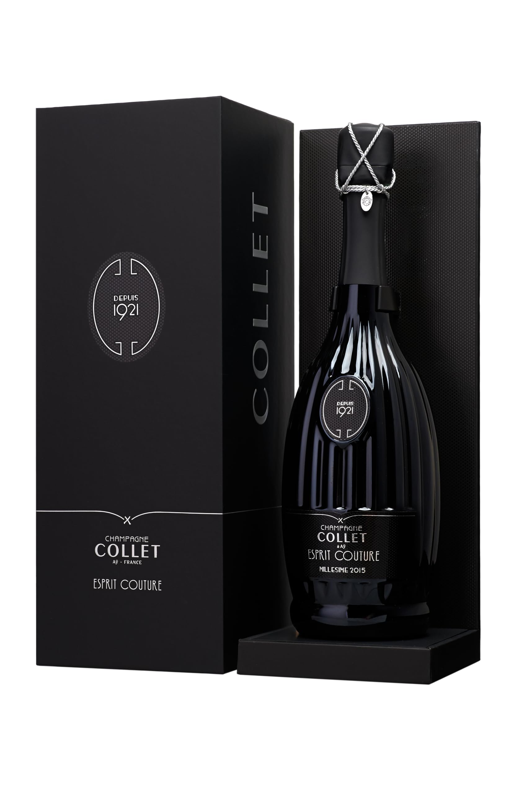 Champagne Collet Esprit Couture Millésime 2015 Astucciato 75 cl – Cuvée 60% Chardonnay, 40% Pinot Nero, 7 anni affinamento, dosaggio 7 g/L - Simbolo del savoir-faire della Maison - 12,5% vol.