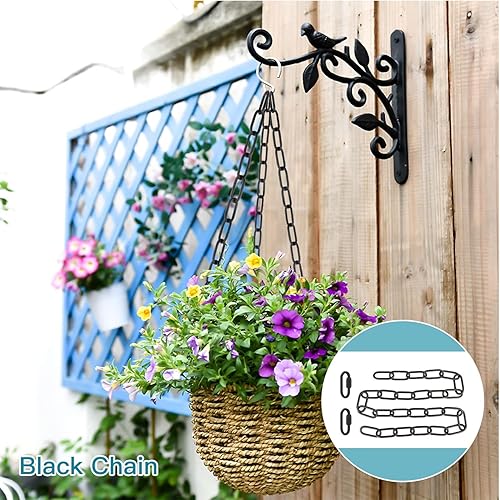 Miniatura 16 de Helunsi Cadena de iluminación, cadena de lámpara de bronce de 6 pies, extensión de cadena de araña de metal con bloqueo de enlace de conexión