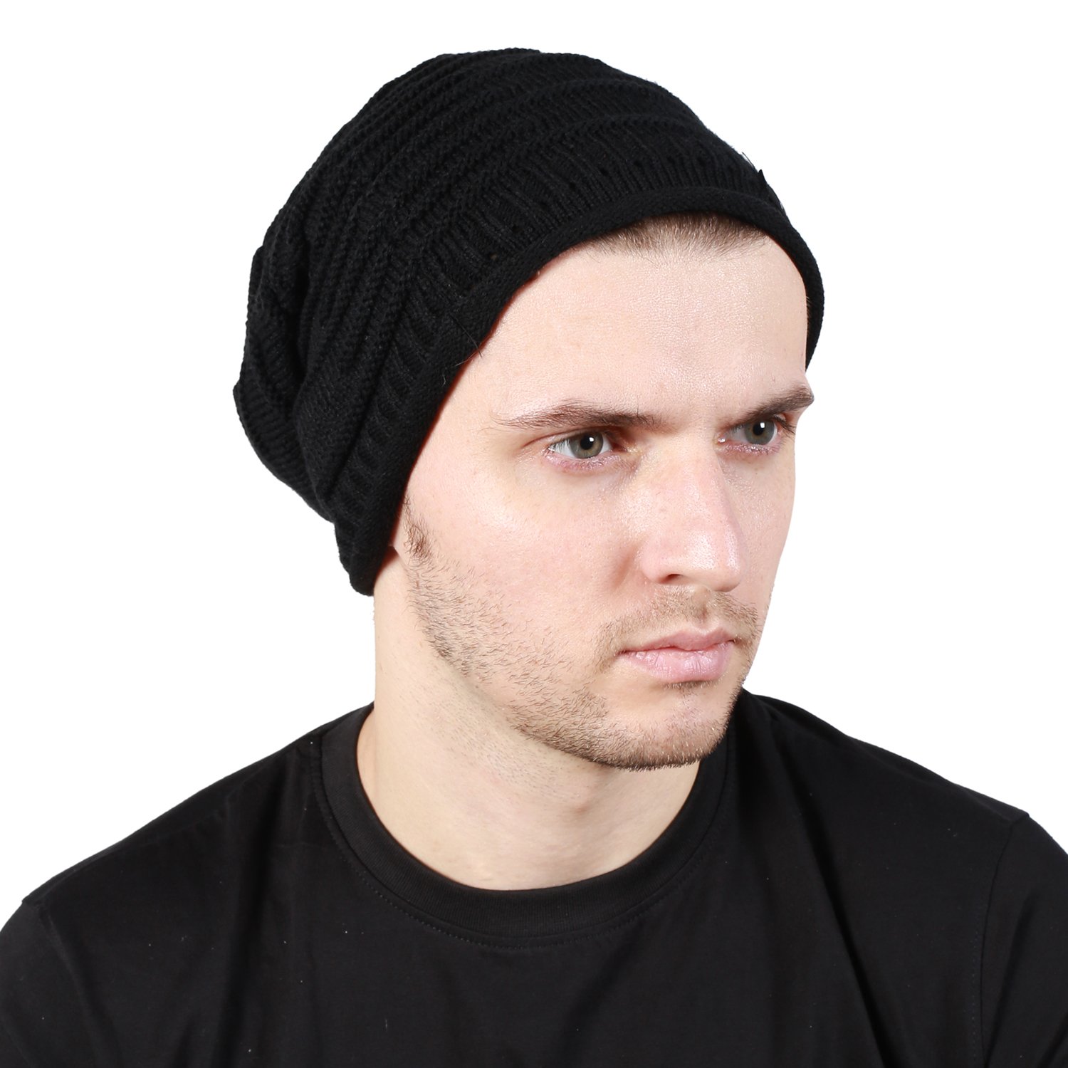 Noise NOICAPWNTR005 Wrinkled Slouchy Polyester Beanie Winter Cap