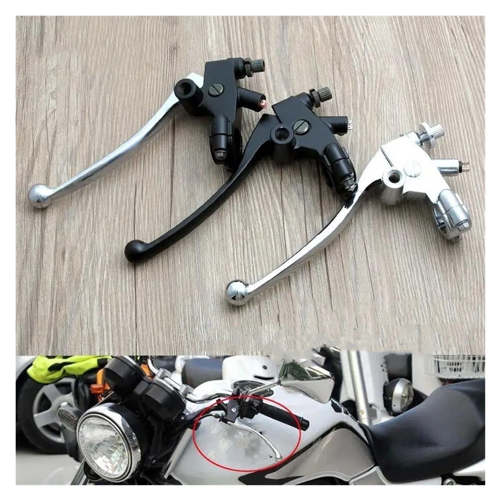Levier d'embrayage de Frein Avant Gauche avec Support d'objectif, pièces de Moto, maître-Cylindre pour Hon&da CB400 SF CB-1 Hornet 250 CB600 VFR400 poignée d'embrayages