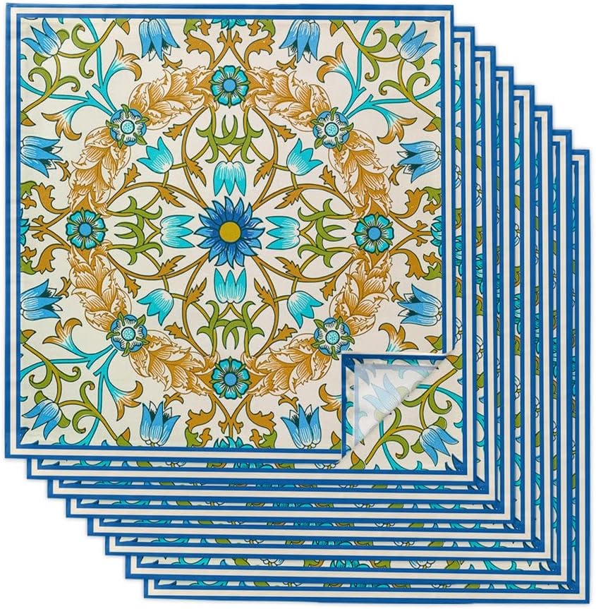 Vintage Farmhouse Flower Table Napkins Cloth Set Soft Handkerchief Wedding Decoration Banquet Dinner(8pcs)