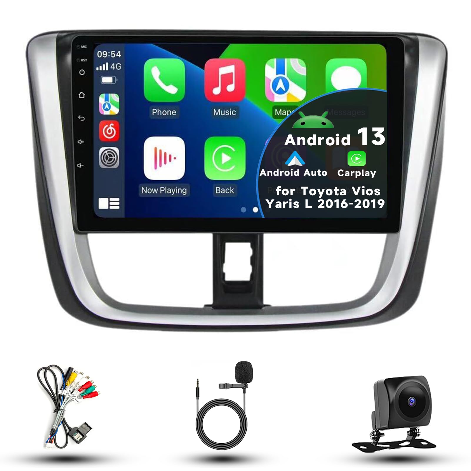 Amazon.com: Car Radio Stereo for Toyota Vios Yaris L 2016-2019