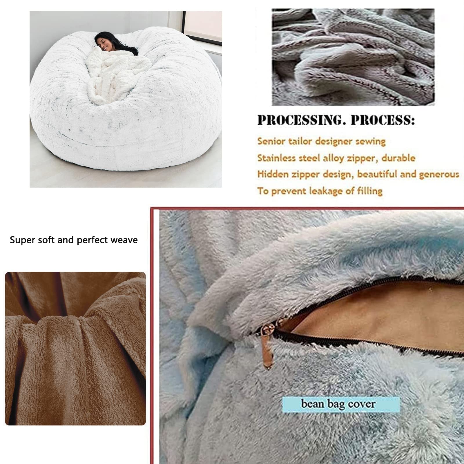Parya Zitzak Stoel Volwassenen 95 x 75 cm Beanbag Blauw | Leen Bakker