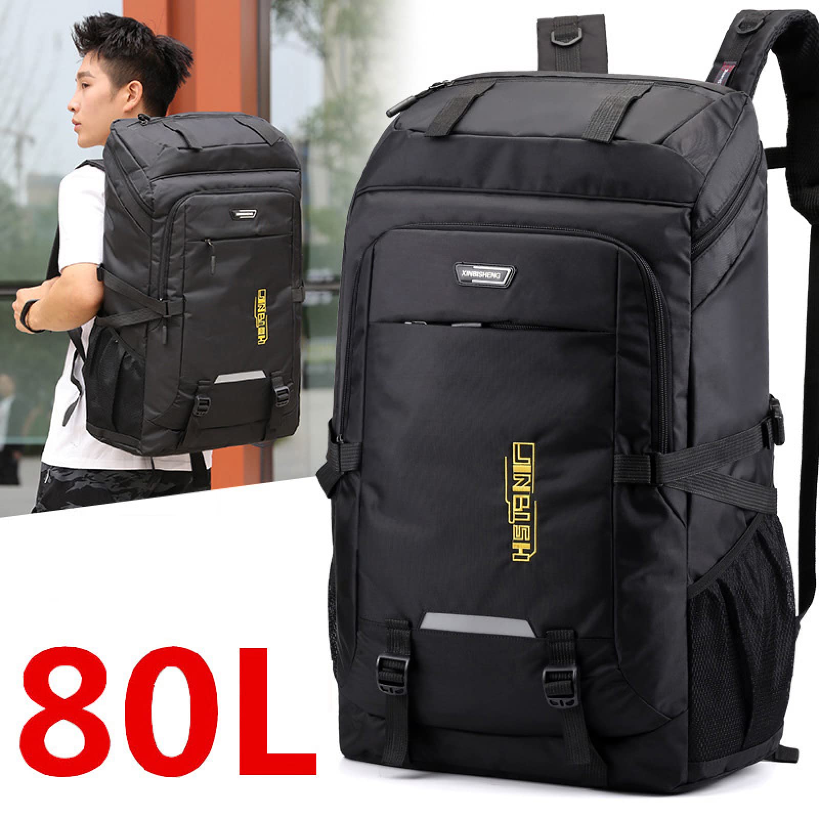 80L wodoodporny plecak alpinistyczny mężczyźni trekking torby sportowe człowiek wspinaczka kemping plecaki 50 l torba podróżna na zewnątrz opakowanie