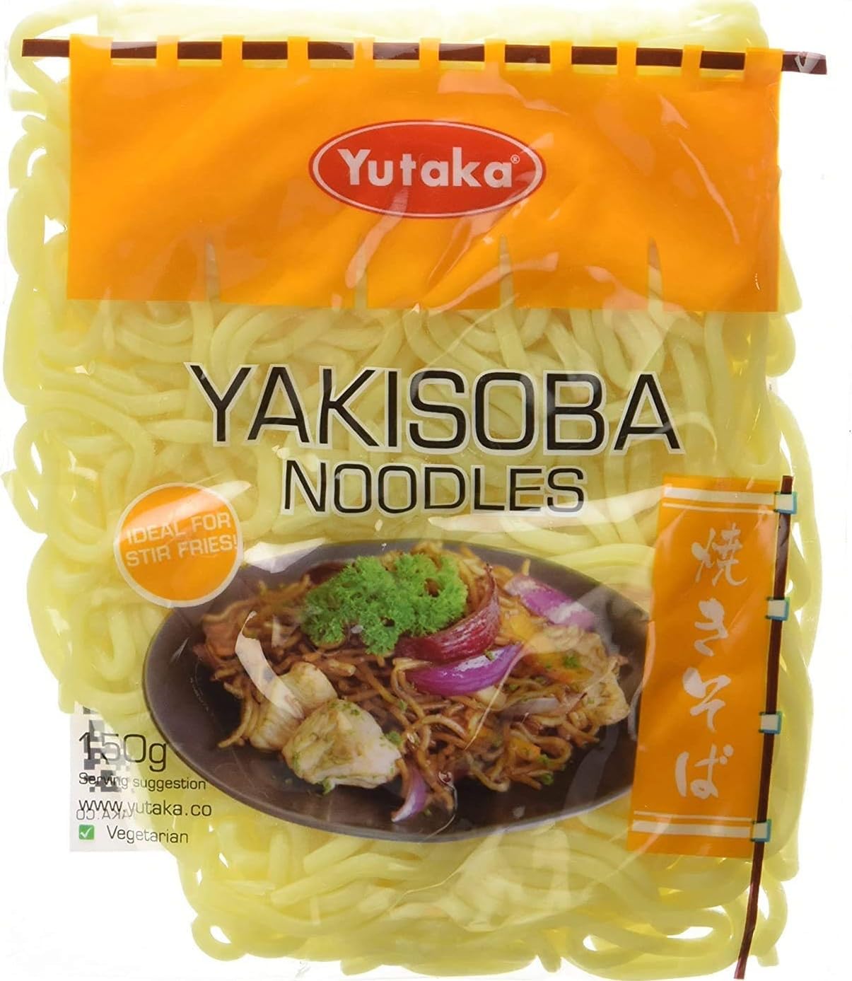 Soft Yakisoba Noodles 150g | Pre-Cooked Japanese Stir-Fry Noodles | Quick & Easy Meal | Vegan-Friendly