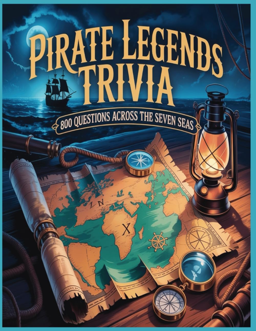 Pirate Legends Trivia: 800 Questions Across the Seven Seas: The Ultimate Pirate Quiz Book of History, Myth, and Adventure