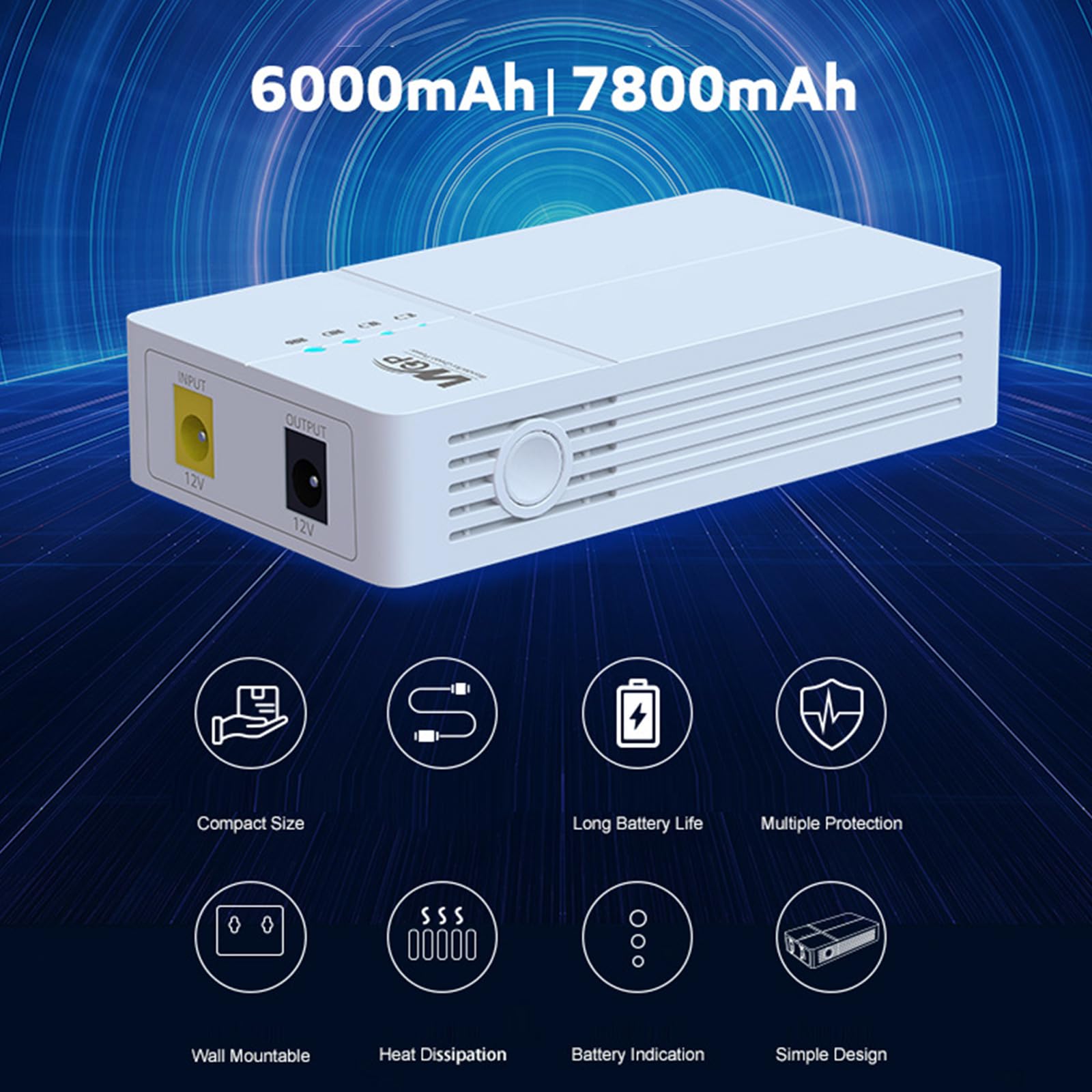 Capacità 7800mAh 12V 2A Gruppo di Continuità di Backup per Router Modem Wifi Router Accessori Elettrici Alimentazione Backup