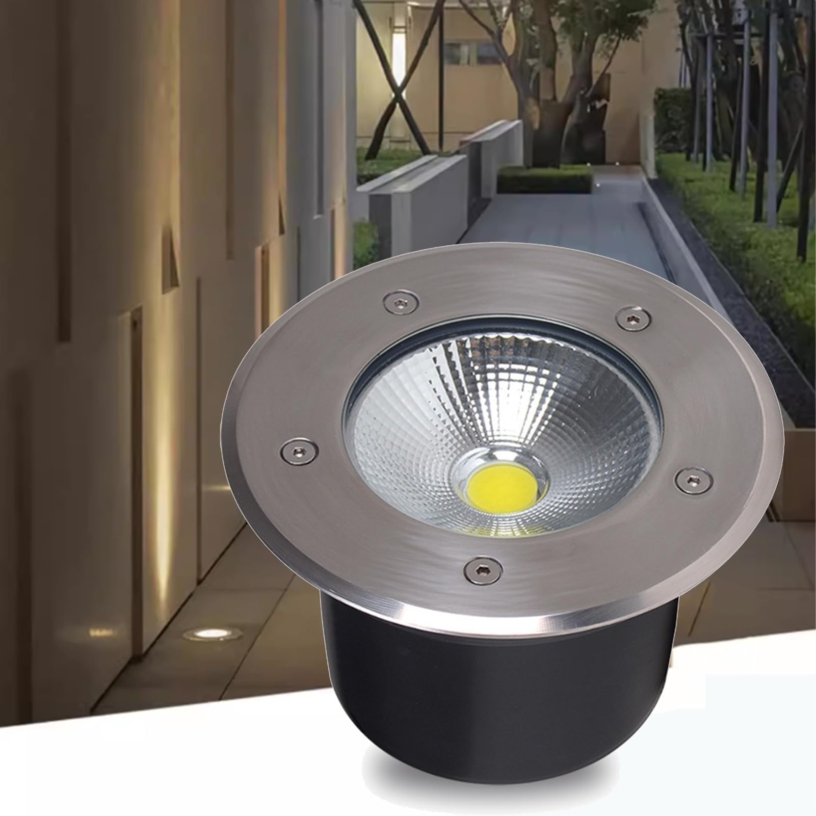 Luces LED Subterráneas - Luces De Paisaje CA 85-265 V, Foco LED, Focos Empotrados Impermeables Para Patio Exterior Con Protección IP65, Luces De Camino(White Light,24W)