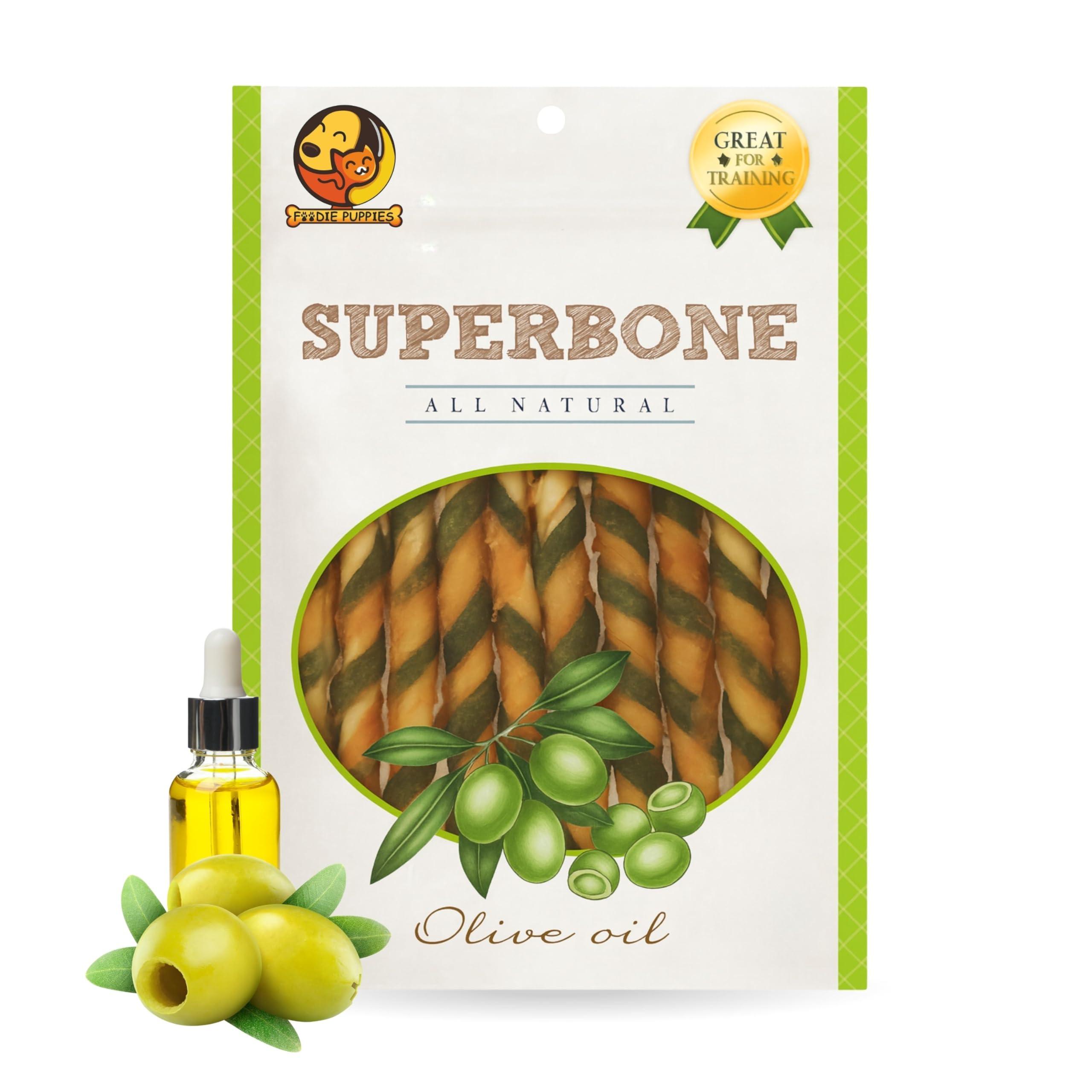Superbone All Natural Chicken Sticks Dog Treat, 9 in 1 (Olive Oil) | Highly-Digestible Training Chew Treat | Healthy and Tasty Snack Suitable for All Breeds of Dogs