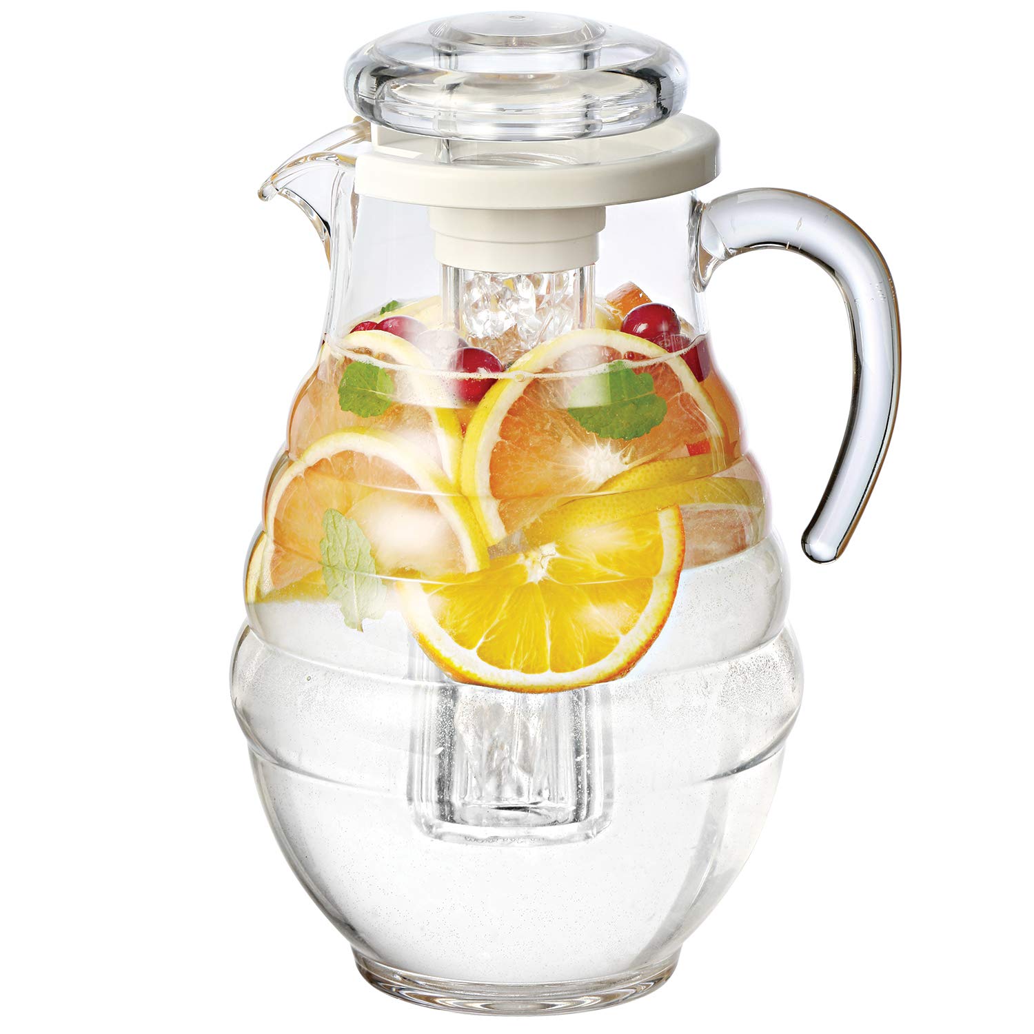Service Ideas Water Pitcher with ICE Tube 3L SWP33RB 1