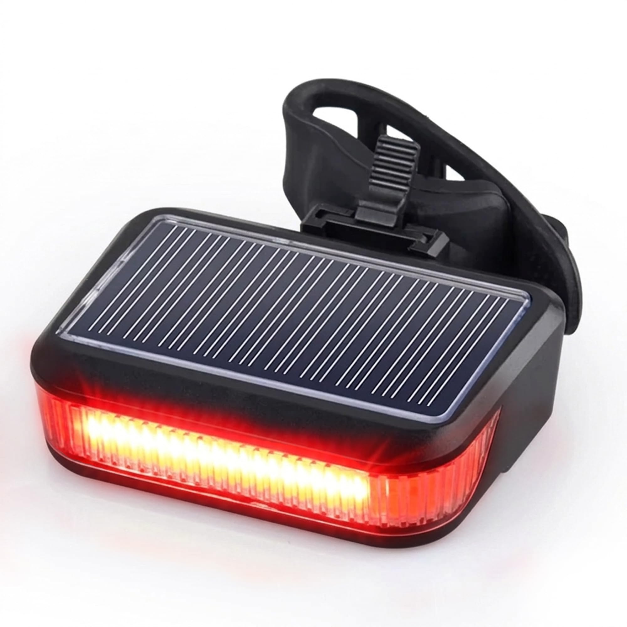 Bike Rear Light, Solar Powered Bike Tail Light, USB Rechargeable Bicycle Rear Light, Waterproof LED Cycling Safety Light with Adjustable Angle & Multiple Modes for Night Riding
