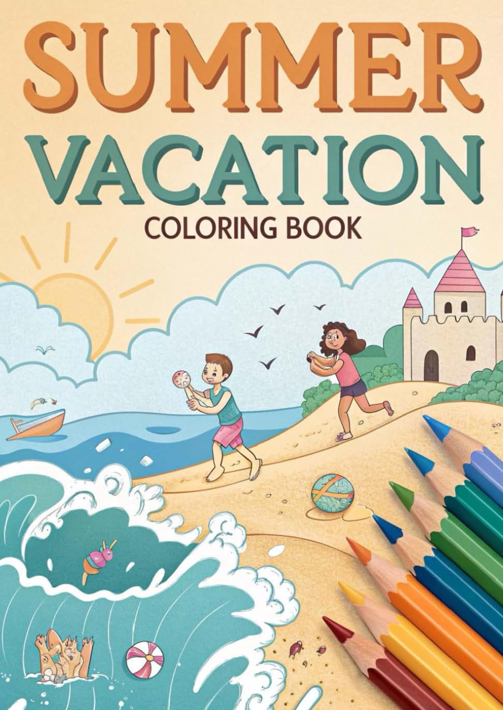 Summer Vacations Coloring Book for Kids: Fun & Relaxing Summer-Themed Coloring Pages for Happy Holidays
