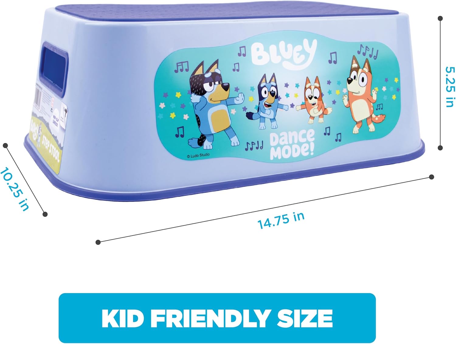 Bluey Kids Step Stool for Bathroom Sink, SmartStep Non-Slip Toddler Stool for Toilet Training & Handwashing