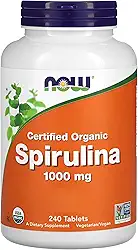 NOW Foods Spirulina 1000 mg 240 Tablets Importado