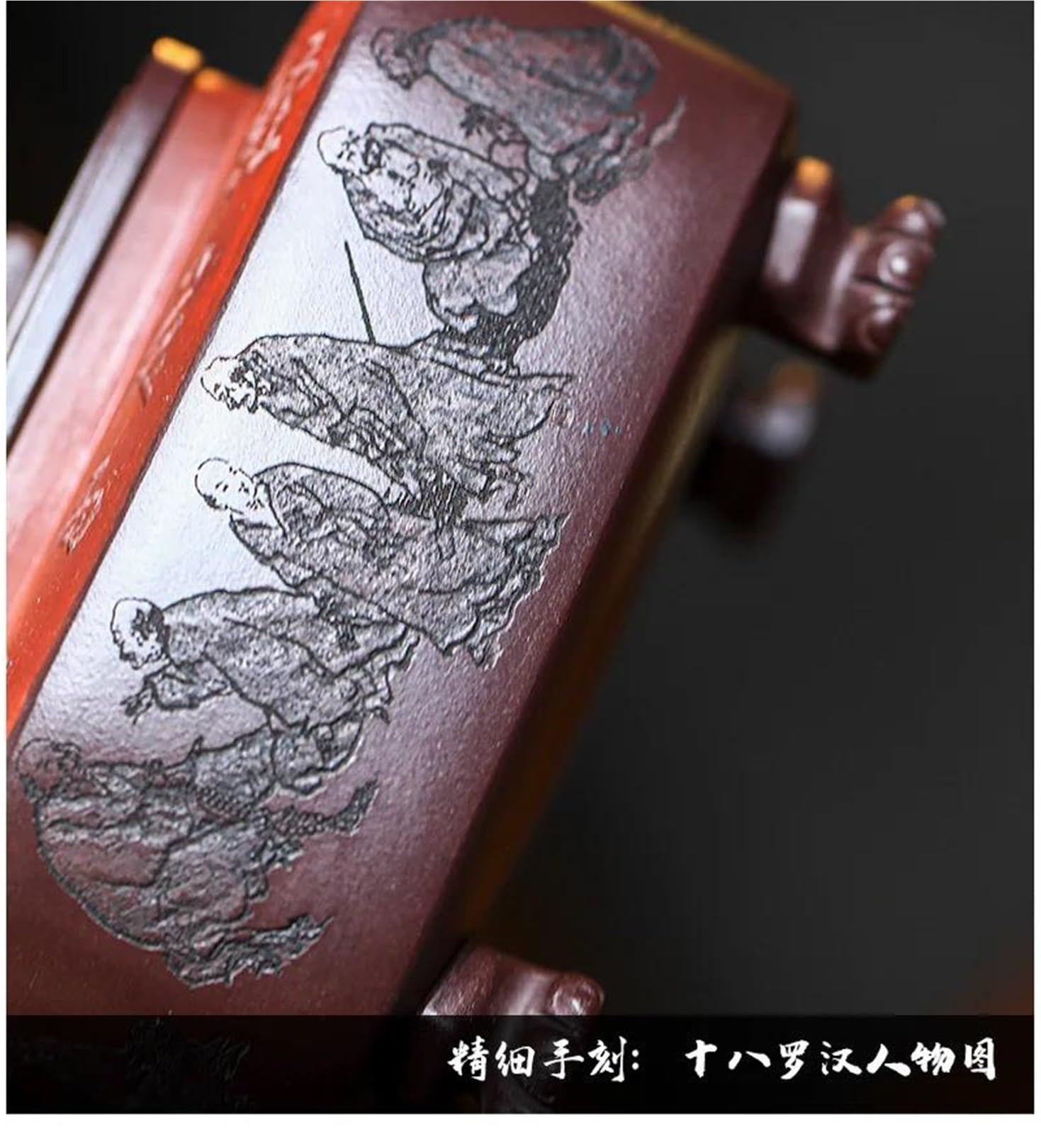 Czajniki Kung Fu zestaw do herbaty, duża pojemność, ręcznie robiony, fioletowy gliniany garnek ze stu oczami, błoto z bakłażana, cztery kwadratowe porcelanowy zestaw do herbaty Han Ding przenośny